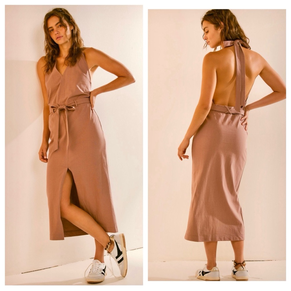 NEW Free People Beach Randi Midi Halter Dress
